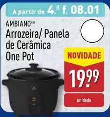 Oferta de Ambiano - Arrozeira/ Panela De Ceramica One Pot  por 19,99€ em Aldi