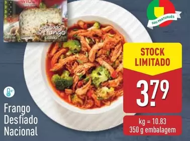 Oferta de Frango Desfiado Nacional por 3,79€ em Aldi