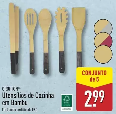 Oferta de Crofton - Utensilios De Cozinha Em Bambu por 2,99€ em Aldi