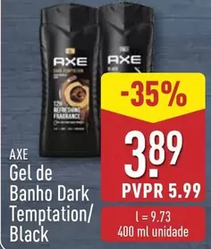 Oferta de Axe - Gel De Banho Dark Temptation/ Black por 3,89€ em Aldi