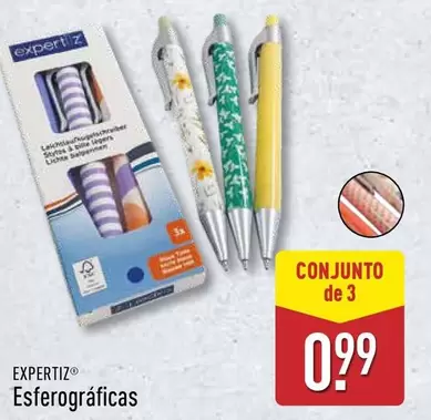 Oferta de Expertiz - Esferográficas por 0,99€ em Aldi