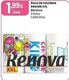 Oferta de Renova - Rolo De Cozinha Design XXL por 1,99€ em Intermarché