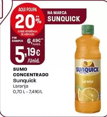 Oferta de Sunquick - Sumo Concentrado por 5,19€ em Intermarché