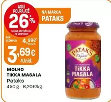 Oferta de Pataks - Molho Tikka Masala por 3,69€ em Intermarché