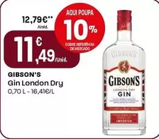 Oferta de Gibson's - Gin London Dry por 11,49€ em Intermarché