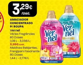 Oferta de Vernel - Amaciador Concentrado P/Roupa por 3,29€ em Intermarché