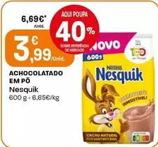 Oferta de Nesquik - Achocolatado Em Põ por 3,99€ em Intermarché