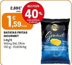 Oferta de Lay's - Batata Fritas Gourmet por 1,59€ em Intermarché