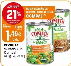 Oferta de Compal - Ervilhas C/ Cenoura por 1,49€ em Intermarché