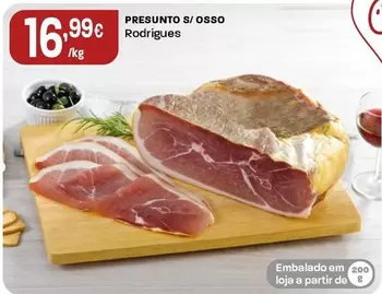 Oferta de Presunto S/osso por 16,99€ em Intermarché