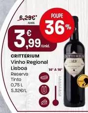 Oferta de Lisboa - Vinho Regional por 3,99€ em Intermarché