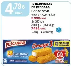 Oferta de Pescanova - 15 Barrinhas De Pescada por 4,79€ em Intermarché