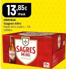 Oferta de Sagres Mini - Cerveja por 13,85€ em Intermarché