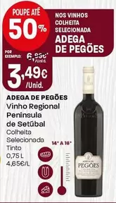 Oferta de Adega De Pegões - Vinho Regional Peninsula De Setubal por 3,49€ em Intermarché