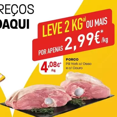 Oferta de Porco por 4,08€ em Intermarché