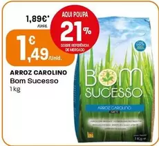 Oferta de Bom Sucesso - Arroz Carolino por 1,49€ em Intermarché