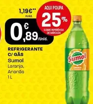 Oferta de Sumol - Refrigerante C/ Gas por 0,89€ em Intermarché