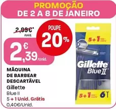 Oferta de Gillette - Máquina De Barbear Descartavel por 2,39€ em Intermarché