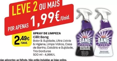 Oferta de Cillit Bang - Spray De Limpeza por 2,49€ em Intermarché