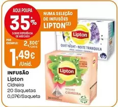 Oferta de Lipton - Infusão por 1,49€ em Intermarché