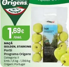 Oferta de Porsi - Maçã Golden, Starking por 1,69€ em Intermarché