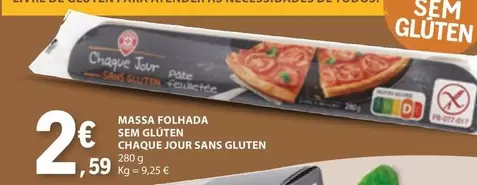 Oferta de Massa Folhada Sen Gluten por 2,59€ em E.Leclerc