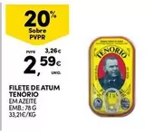 Oferta de Tenorio - Filete De Atum por 2,59€ em Continente