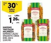 Oferta de Milaneza - Massas Tricolor por 1,26€ em Continente