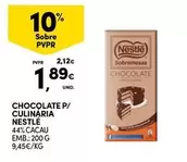 Oferta de Nestle - Chocolate P/ Culinaria por 1,89€ em Continente