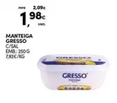 Oferta de Gresso - Manteiga por 1,98€ em Continente