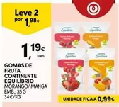 Oferta de A+ - Gomas De Fruta Continente por 1,19€ em Continente