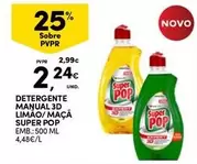 Oferta de Super Pop - Detergente Manual 3d Limao/Maçã por 2,24€ em Continente