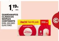 Oferta de Continente - Guardanapos Clássicos Simples por 1,19€ em Continente