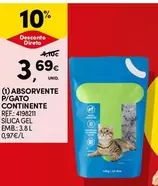 Oferta de Continente - Absorvente P/Gato por 3,69€ em Continente