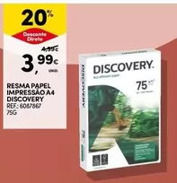 Oferta de Discovery - Resma Papel Impresao A4 Discovery por 3,99€ em Continente