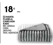 Oferta de Kasa - Manta Flanela Canelada por 18€ em Continente