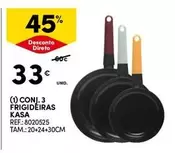 Oferta de Kasa - Conj. 3 Frigideiras por 33€ em Continente