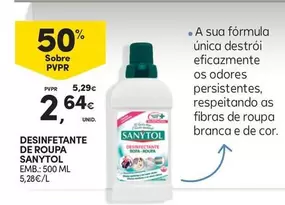 Oferta de Sanytol - Desinfetante De Roupa por 2,64€ em Continente