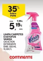 Oferta de Vanish - Limpa Carpetes E Estofos por 5,19€ em Continente