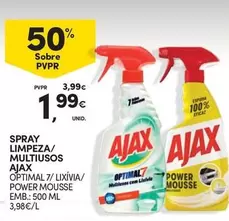 Oferta de Ajax - Spray Limpeza/ Multiusos por 1,99€ em Continente