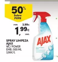 Oferta de Ajax - Spray Limpeza por 1,99€ em Continente