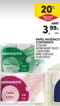 Oferta de Continente - Papel Higiénico por 3,99€ em Continente