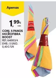 Oferta de Boost - Conj. 5 Panos Microfibra por 1,99€ em Continente