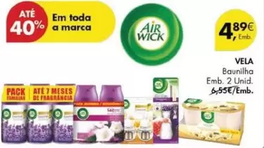 Oferta de AirWick - Baunilha Emb. 2 Unid por 4,89€ em Pingo Doce