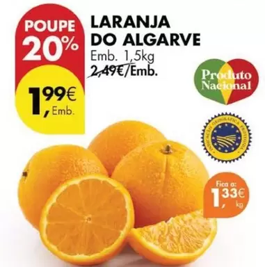 Oferta de Algarve - Laranja Do por 1,99€ em Pingo Doce