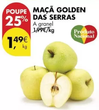 Oferta de A+ - Maçã Golden Das Serras por 1,49€ em Pingo Doce