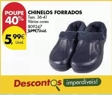 Oferta de Chinelos Forrados por 5,99€ em Pingo Doce