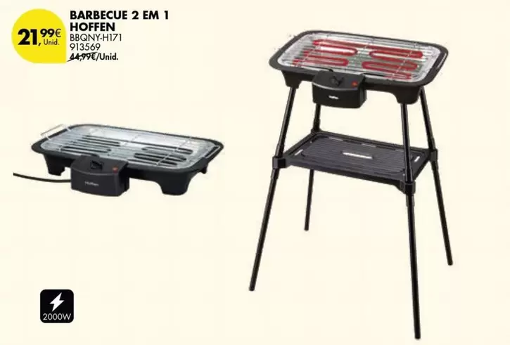 Oferta de Hoffen - Barbecue 2 Em 1 por 21,99€ em Pingo Doce