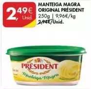 Oferta de Président - Manteiga Magra Original por 2,49€ em Pingo Doce