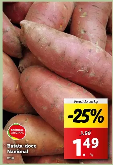 Oferta de Portugal - Batata-Doce Nacional por 1,49€ em Lidl